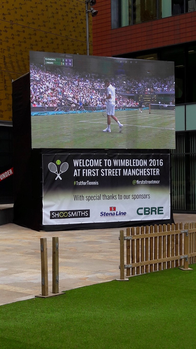 First Street Manchester outdoor LED screen