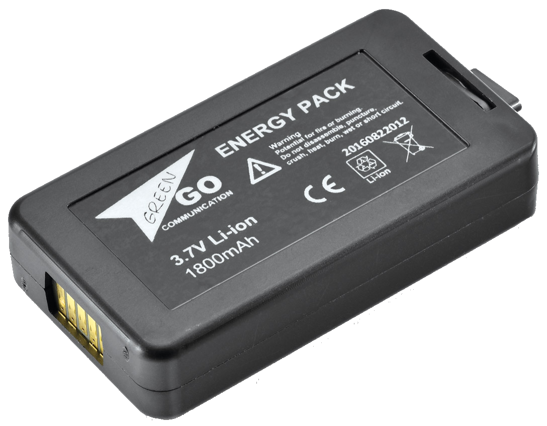Green-Go Battery Wireless Beltpack Li-Ion 1800mAh rechargeable